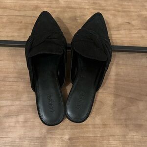 JCrew Black Suede Mule
